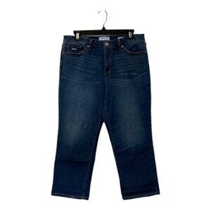 Nine West Denim Blue Christine Capri Cropped Jeans Size 10 EUC #0112